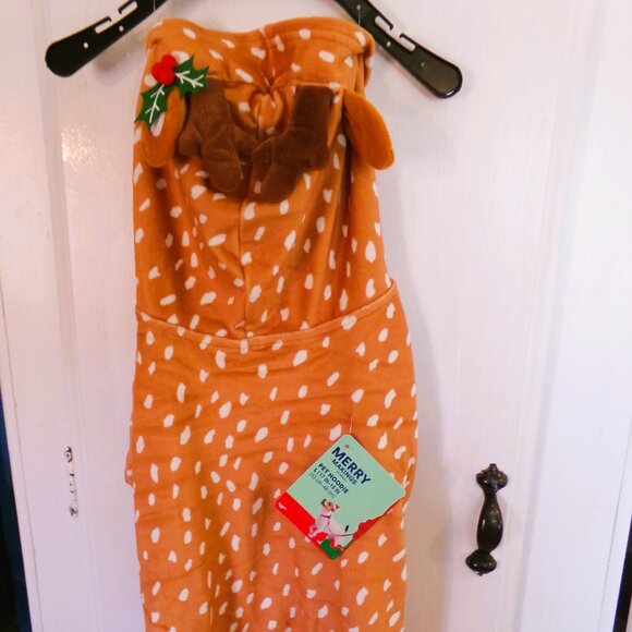 Merry Makings by Petco NWT Spotted Reindeer Pet Hoodie Sz L - Picture 1 of 5